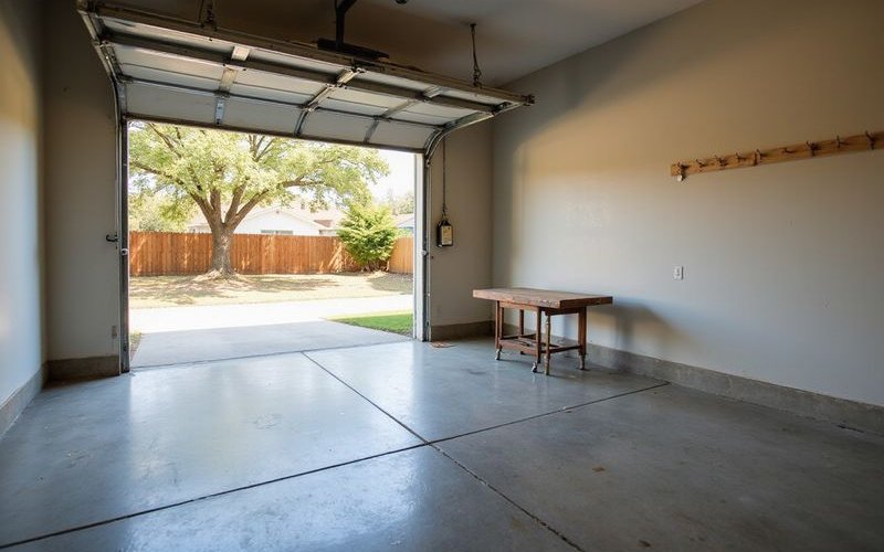 Clean and organized Savannah residential garage after a complete junk removal cleanout service by veteran owned hauling company