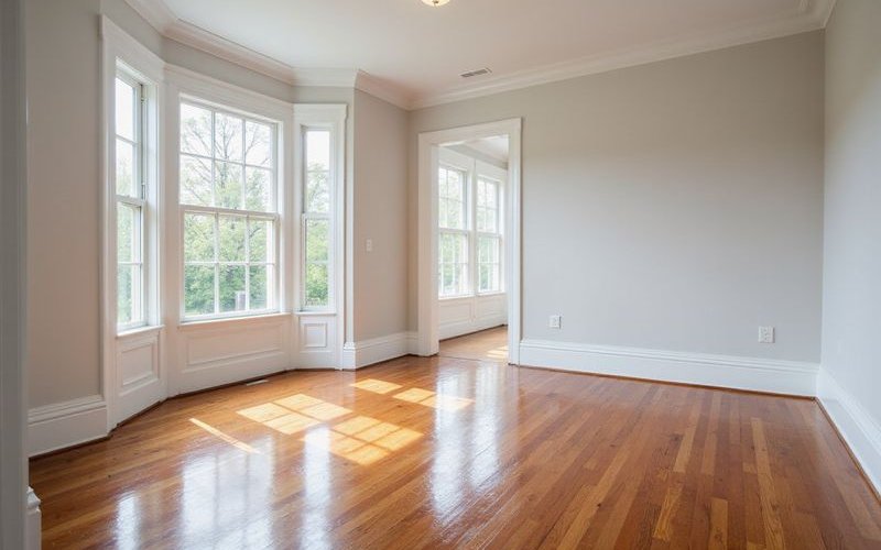 Clean empty room after professional junk removal service completed in Savannah