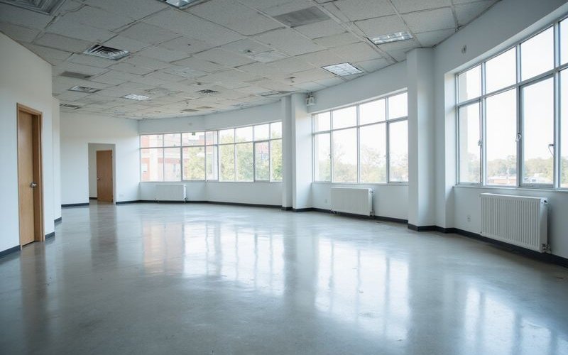 Empty commercial space ready for new tenants after professional cleanout service